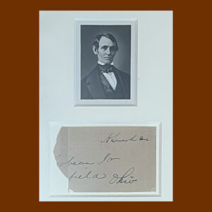 Abraham Lincoln, Autograph Free Frank, as Member of Congress