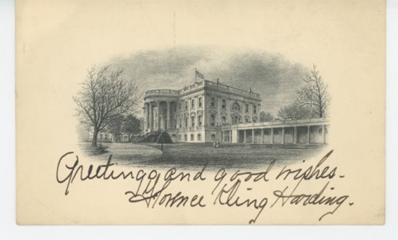 Florence Harding White House Card signed