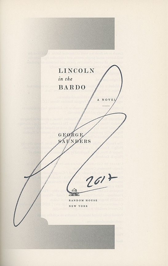 Lincoln in the Bardo Signed, 1st