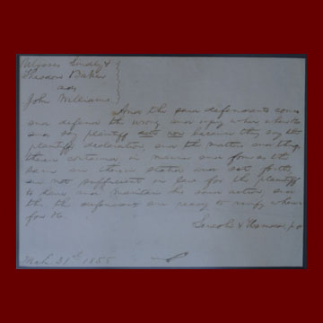 Abraham Lincoln Legal Document