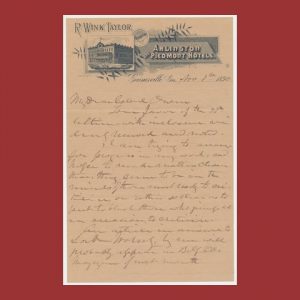 James Longstreet Autograph Letter, Signed