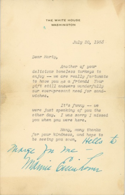 Mamie Eisenhower Dear Marty