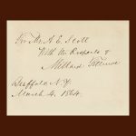 Millard Fillmore Signature on Card