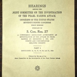 Pearl Harbor Hearings