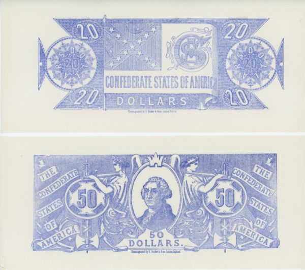 Confederate Notes - Straker Reverses