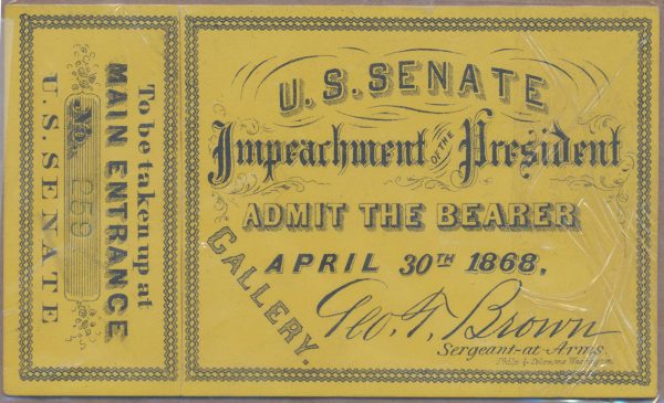 Johnson Impeachment Trial Ticket