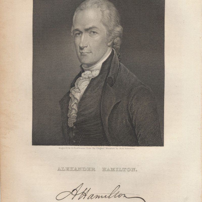 Alexander Hamilton, Signature with Engraving | Abraham Lincoln Book ...