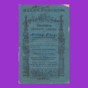 John Wilkes Booth, Script for Rake's Progress, Signed