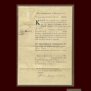 John Hancock, Document Signed,  Appointment