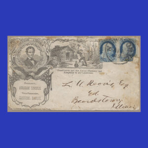 1860 Campaign Cover, Featuring Lincoln and Hamlin