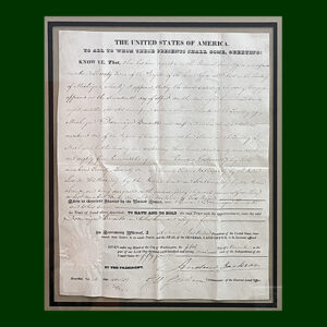 Andrew Jackson, Partly Printed Vellum Document, Signed as President