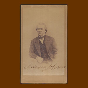 Andrew Johnson, Carte de Visite, Signed