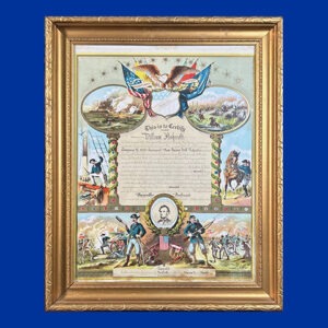 Veteran’s Certificate of Service, Chromolithograph (1883)