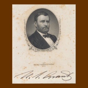 Ulysses S. Grant, Engraving, Signed