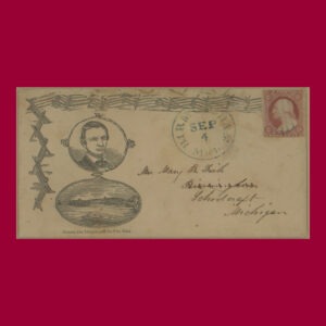 (1860 Campaign), Campaign Envelope Featuring Lincoln and Flatboat
