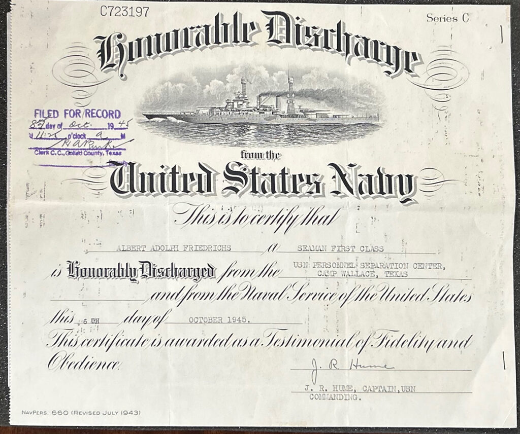 Shellback Writing Shellback Certificate, Crossing the Equator Group, Partly Printed ...