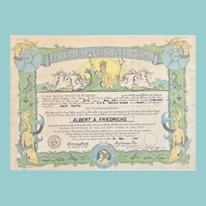 Shellback Certificate, Crossing the Equator Group, Document and Ephemera
