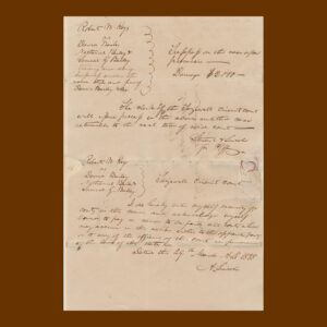 Abraham Lincoln, Autograph Document, Signed Twice, Legal