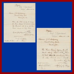 Two Telegrams Related to Lincoln's Visit to City Point