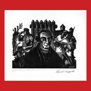 Charles Turzak, Patrick Henry, Governor of Virginia, Woodcut Print