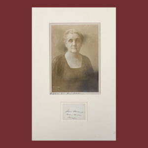 Jane Addams, Autograph, and Signed Photograph, Both Signed