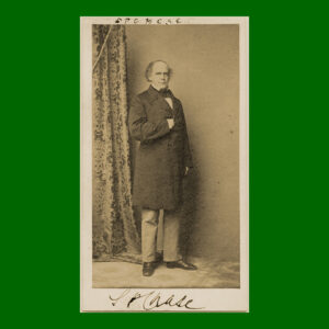 Salmom P. Chase, Carte de Visite, Signed