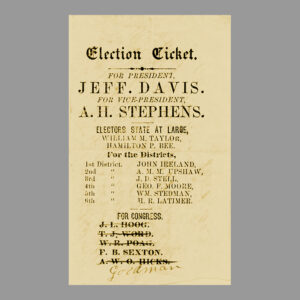 Jefferson Davis, Texas Electoral Ticket