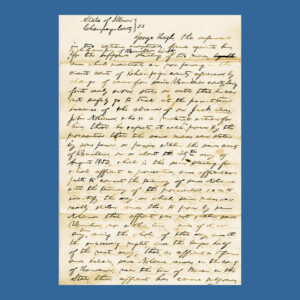 Abraham Lincoln, Legal Document in Lincoln's hand, Unsigned
