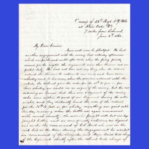 John C. Hallock, Two Battle Letters From the 38th New York