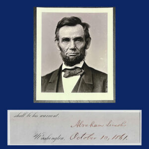 Abraham Lincoln, Full Signature with Photograph