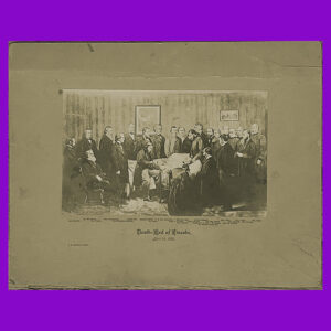 John Littlefield, Death-Bed of Lincoln, Albumen Photograph of Painting, Framed
