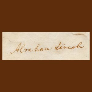 Abraham Lincoln, Full Autograph Signature