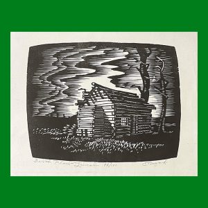 Charles Turzak, Lincoln's Birth Place, Woodcut