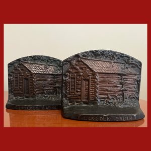 Lincoln Cabin Bookends