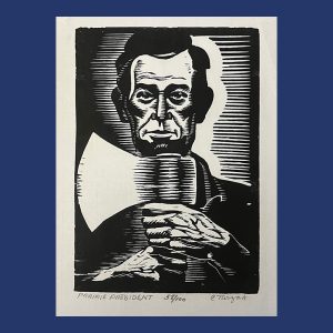 Charles Turzak, Prairie President, Woodcut