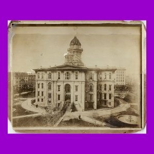 Lincoln Chicago Funeral, City Hall, Albumen Photograph, Later Printing